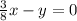 \frac{3}{8}x-y=0