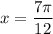 x = \dfrac{7 \pi}{12}