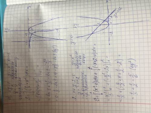 Вычеслить площадь области, ограниченной линиями. Сделать чертеж a) xy=1, y=-y^2, x=-3;b)x+y-2=0, y=x