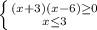 \left \{ {{(x+3)(x-6)\geq 0} \atop {x\leq 3 }} \right.