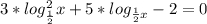 3*log_{\frac{1}{2}} ^2x+5*log_{\frac{1}{2} x}-2=0