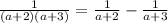 \frac{1}{(a+2)(a+3)}=\frac{1}{a+2}-\frac{1}{a+3}