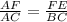 \frac{AF}{AC} = \frac{FE}{BC}