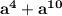 \bf a^{4}+a^{10}