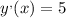 {y}^{,} (x) = 5