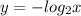 y = - log_{2} x