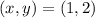 (x, y) = (1, 2)