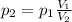 p_2=p_1\frac{V_1}{V_2}