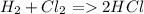 H_2 + Cl_2 = 2HCl \: