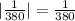 |\frac{1}{380}|=\frac{1}{380}