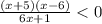 \frac{(x+5)(x-6)}{6x+1}