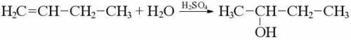 1. Написать реакцию хлорирования пент-2-ен Назвать вещество 2. Написать реакцию гидротации бут-1-ен