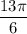 \dfrac{13\pi}6}