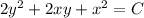 2y^{2} + 2xy + x^{2} = C