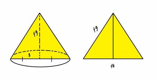Дан цилиндр, высота которого равна 8 и радиус основания - 13. найдите площадь осевого сечения, площа
