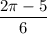 \dfrac{2\pi-5}{6}