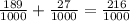 \frac{189}{1000} +\frac{27}{1000} =\frac{216}{1000}