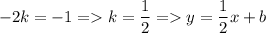 -2k=-1=k=\dfrac{1}{2}=y=\dfrac{1}{2}x+b