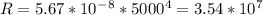 R=5.67*10^-^8*5000^4=3.54*10^7