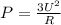 P=\frac{3U^2}{R}