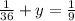 \frac{1}{36}+y=\frac{1}{9}