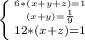 \left \{ {{6*(x+y+z)=1} \atop {(x+y)=\frac{1}{9}}}} \atop {12*(x+z)=1}} \right.