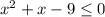 x^2+x-9\leq 0