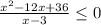 \frac{x^2-12x+36}{x-3}\leq 0