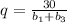 q = \frac{30}{b_{1} +b_{3} }