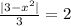 \frac{|3-x^2|}{3} =2