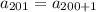 a_{201}=a_{200+1}