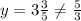 y=3\frac{3}{5}\neq\frac{5}{3}