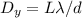 D_y = L \lambda / d