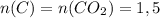 n(C)=n(CO_2)=1,5