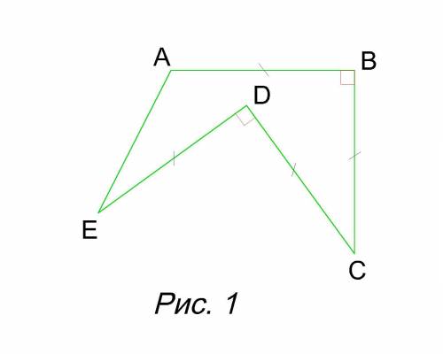 В пятиугольнике ABCDE: AB=BC=CD=DE, ∠B=90°, ∠C=36°, ∠D=270°.Чему равен угол E данного пятиугольника?