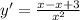 y'=\frac{x-x+3}{x^{2} }