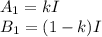 A_1 = kI\\B_1 = (1-k)I