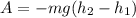 A=-mg(h_{2} -h_{1})