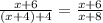 \frac{x+6}{(x+4)+4}=\frac{x+6}{x+8}