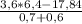 \frac{3,6 * 6,4 - 17,84 }{0,7 + 0,6}