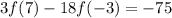 3f(7) - 18f( - 3) = - 75