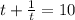 t+\frac{1}{t}=10