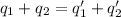 q_1+q_2=q_1'+q_2'