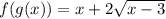 f(g(x))=x+2\sqrt{x-3}