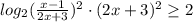 log_{2}(\frac{x-1}{2x+3})^2 \cdot (2x+3)^2\geq 2