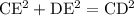 \mathrm{CE^2+DE^2=CD^2}