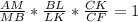 \frac{AM}{MB} *\frac{BL}{LK} *\frac{CK}{CF} =1