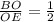 \frac{BO}{OE} =\frac{1}{2}