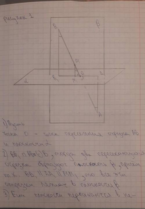 14. Через концы и середину М отрезка Ав, пересекающего плоскость, проведены параллельныепрямые, пере