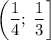 \left(\dfrac{1}{4};\;\dfrac{1}{3}\right]